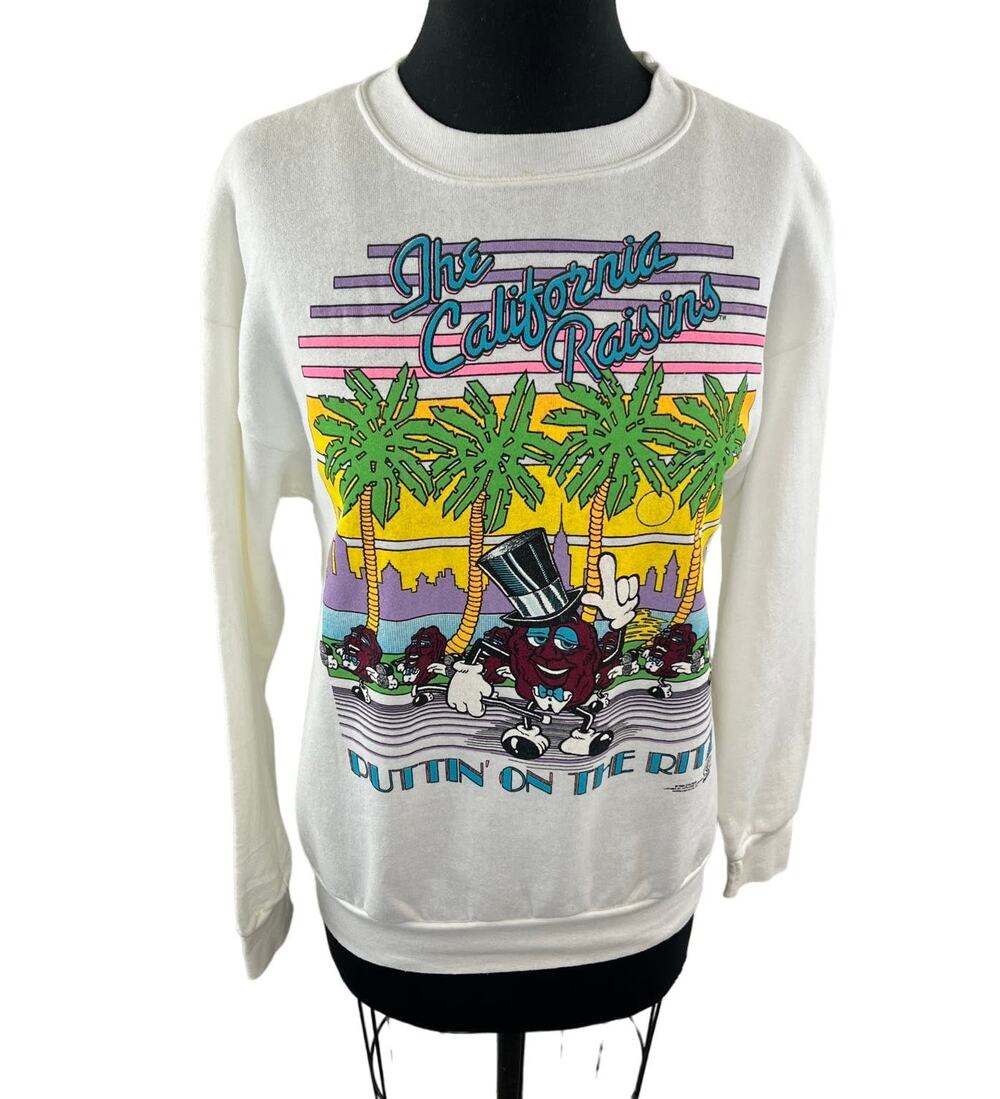 The California Raisins "Puttin on the Ritz" Top Long Sleeve Cotton Sz L VINTAGE